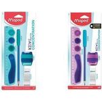 Maped KIDY learn CONCENTRATION-Set, 4-teilig, Blisterkarte Inhalt: HB2 Bleistift, 20 cm Lineal, Radierer & Spitzer, - 1 Stück (981889)