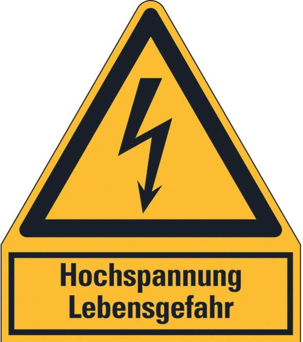 HEIN Industrieschilder HEIN 172863 Warn-KombischildHochspannung Lebensgefahr Kunststoff (172863)
