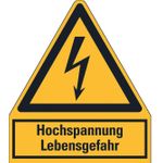 HEIN Industrieschilder HEIN 172863 Warn-KombischildHochspannung Lebensgefahr Kunststoff (172863)