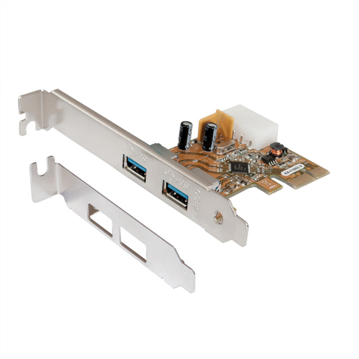 Exsys EX-11082-2 PCIe USB 3.2 Gen1 Adapterkarte 2 Ports Renesas Chipsatz