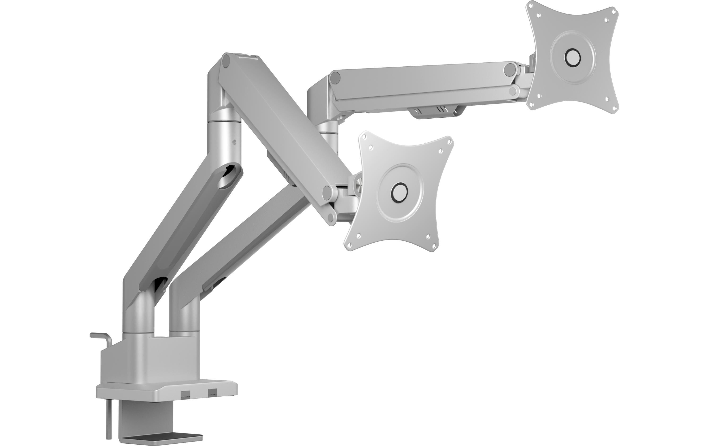 ICY BOX IB-MS524-T Monitorständer für 2 Monitore bis 32" VESA 75x75/100x100 mm 9 kg Silber/Grau