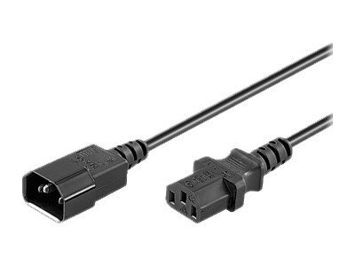 goobay 68602 Kaltgeräte-Verlängerungskabel 1,5 m Schwarz