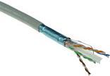 ACT Cat 6 F/UTP solid installation cable, PVC, CPR euroclass ECA, 24 AWG, grey500 meter C6A F/UTP SOLID PVC ECA 500M (FS6105)