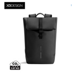XD Design Urban wasserabweisender Flap-Top Rucksack Schwarz/silber