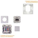 IT-BUDGET geschirmte Cat.6A universal 2 Port Aufputz Datendose (ZAAITBDDLSASW)