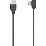 Hama USB-C-Kabel, USB-C-Stecker - USB-A-Stecker, 90°, USB 2.0, 480 Mbit/s, 0,75m (00200646)
