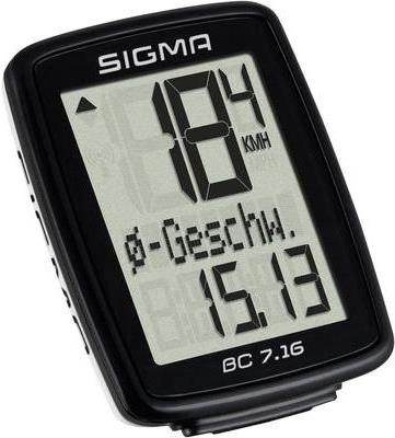 Sigma BC 7.16 Fahrradcomputer Kabelübertragung mit Radsensor (07160)