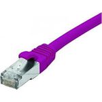 Patchkabel CAT. 6, F/UTP, PoE, halogenfrei, violett, 0,5 m Geschirmtes Patchkabel mit Rastnasenschutz (854410)