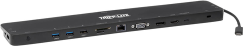 Tripp Lite Triple-Monitor USB C Dock USB C Docking Station with 4K HDMI & DisplayPort, VGA (U442-DOCK7D-B)