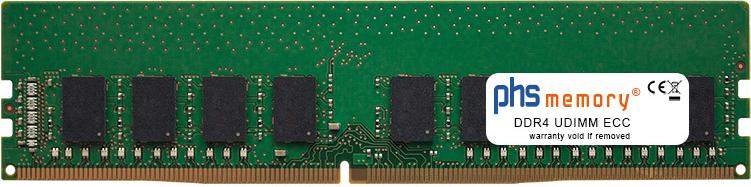 PHS-memory 16GB RAM Speicher basierend auf SAMSUNG - M391A2K43DB1-CWE DDR4 UDIMM ECC 3200MHz PC4-25600E 288 Pin DIMM 1,2 Volt (SP474424)