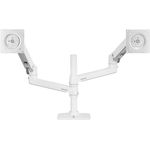 ERGOTRON LX Dual Monitor Arm in Weiß - Monitor Tischhalterung mit patentierter CF-Technologie für 2 Bildschirme bis 61,00cm (24") , 33cm Höhenverstellung, VESA Standard und  (45-492-216)