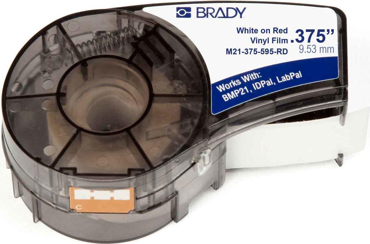 Brady M21-375-595-RD Druckeretikett Rot Selbstklebendes Druckeretikett (142810)