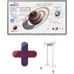 Samsung Flip Pro WM85B Flipchart 215,9 cm 85 Zoll inkl. Neomounts FL55-875WH1 motorisierter Rollwagenhöhenverstellbar (LH85WMBWLGCXEN+FL55-875WH)