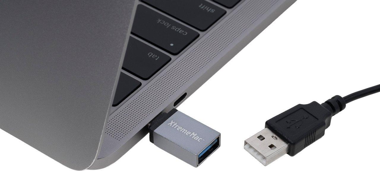 XtremeMac USB-C zu USB-A Adapter Schwarz