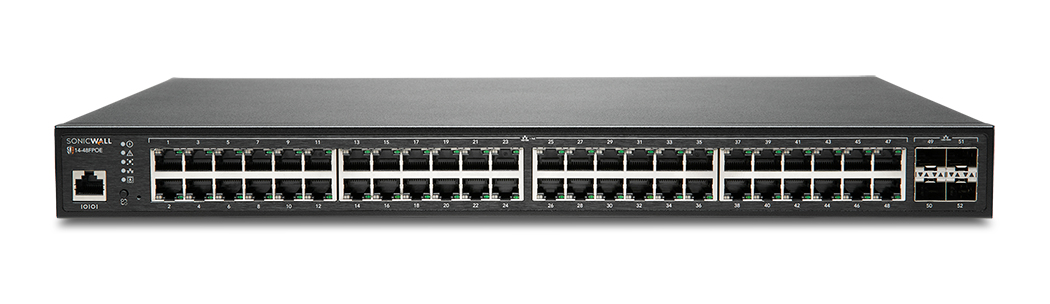 SonicWall Switch SWS14-48FPOE 52 Ports managed Schwarz