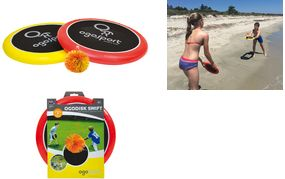 SCHILDKRÖT ogoSport Ballspiel-Set, Farbe: gelb / rot bestehend aus: 2 Ogo-Scheiben (Durchmesser: 290 mm), mit - 1 Stück (970117)