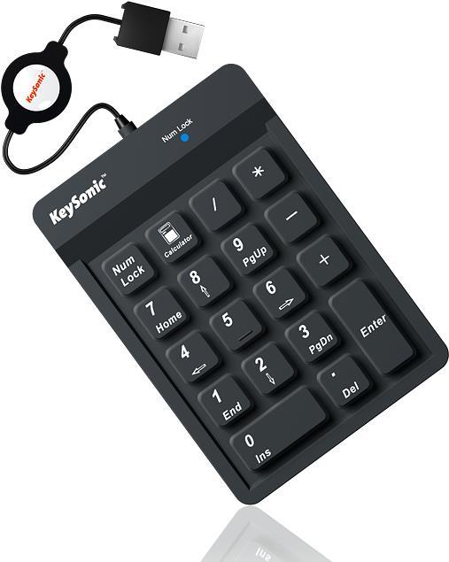 RaidSonic ACK-118BK Numerische Tastatur Universal USB Schwarz (ACK-118BK)