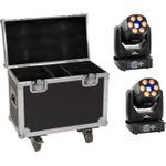 EUROLITE Set 2x LED TMH-H90 + Case mit Rollen (20000928)