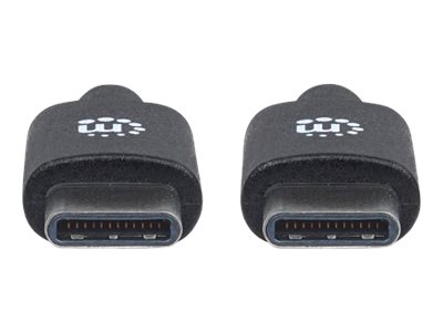 Manhattan USB-C zu USB-C Kabel USB 2.0 480 Mbit/s 3 A 2 m Schwarz