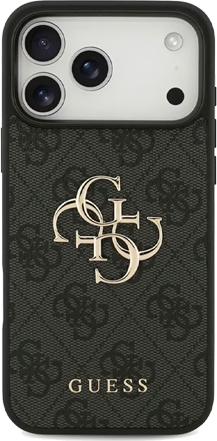 GUESS Hard Cover 4G Big Metal Logo Grey, für Apple iPhone 17 Pro Max, GUHCP17X4GMGGR (GUHCP17X4GMGGR)