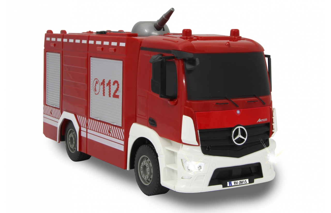 Jamara Fire Fighter TLF Mercedes-Benz Antos RC-Feuerwehrwagen 1:26 Elektromotor 2,4 GHz Rot, Weiß