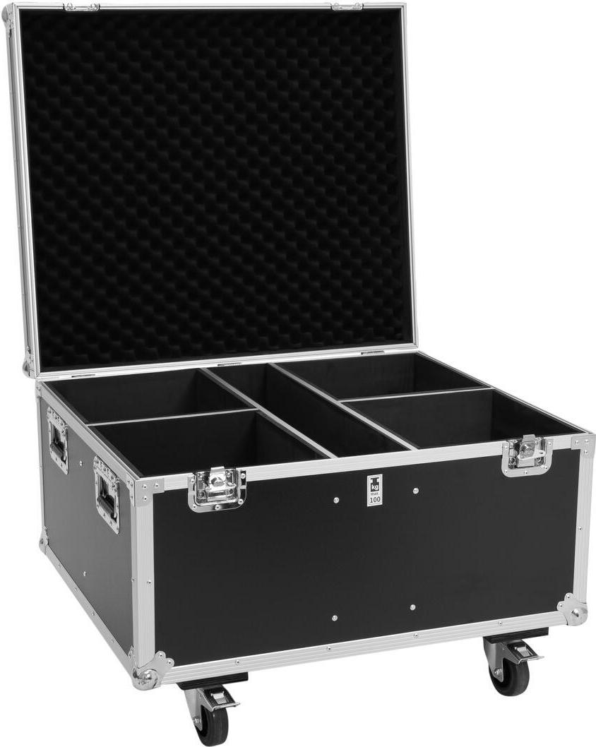 ROADINGER Flightcase 4x THA-100F MK3 mit Rollen schwarz 88,5x78x62cm 100kg