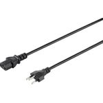 Sygonix SY-5042720 Kaltgeräte Anschlusskabel Schwarz 2.00 m (SY-5042720)