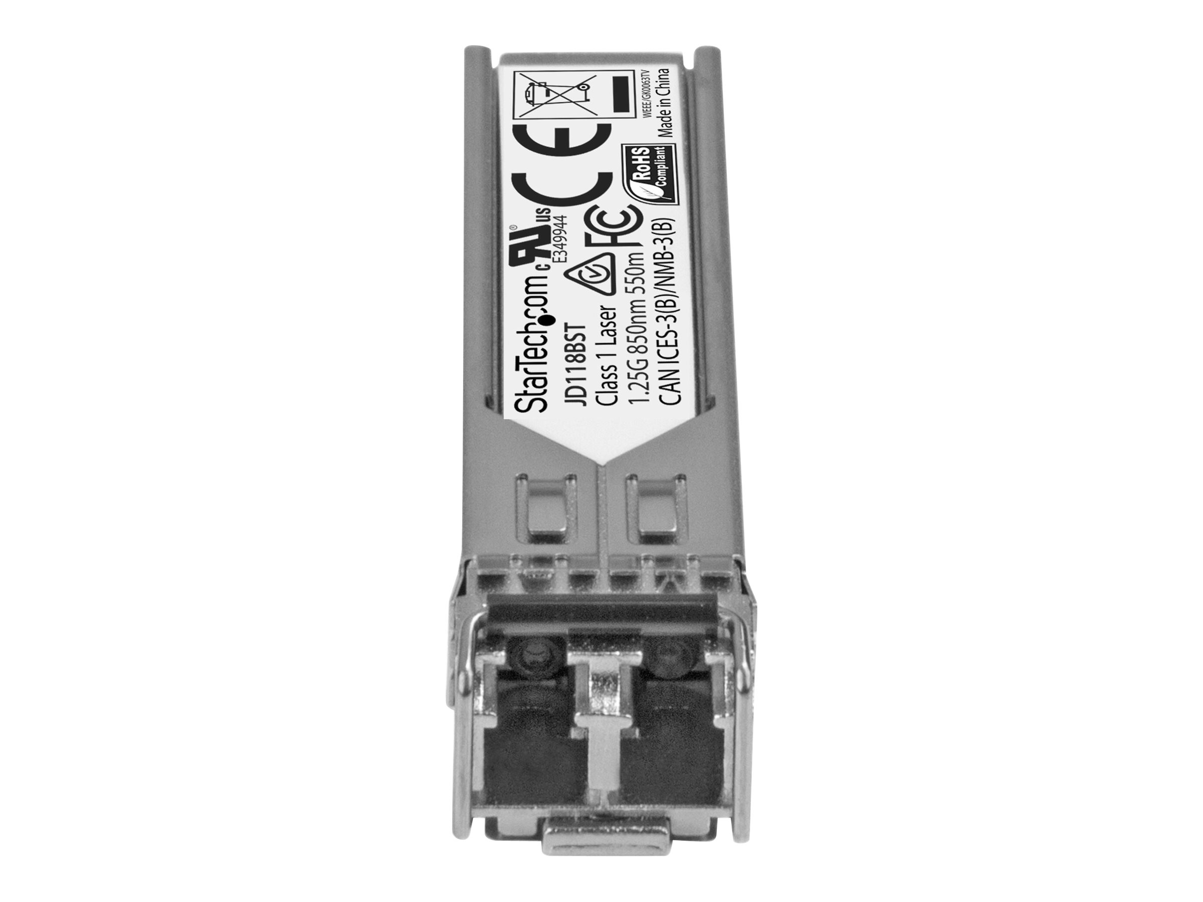StarTech.com JD118BST 1000Base-SX SFP Transceiver Modul HP JD118B kompatibel 550m Silber