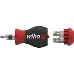 Wiha Stubby Bit-Schraubendreher 8teilig Innen-Sechskant, Außen-Sechskant, Kreuzschlitz Phillips, Kreuzschlitz Pozidriv, Schlitz, TORX (43613)