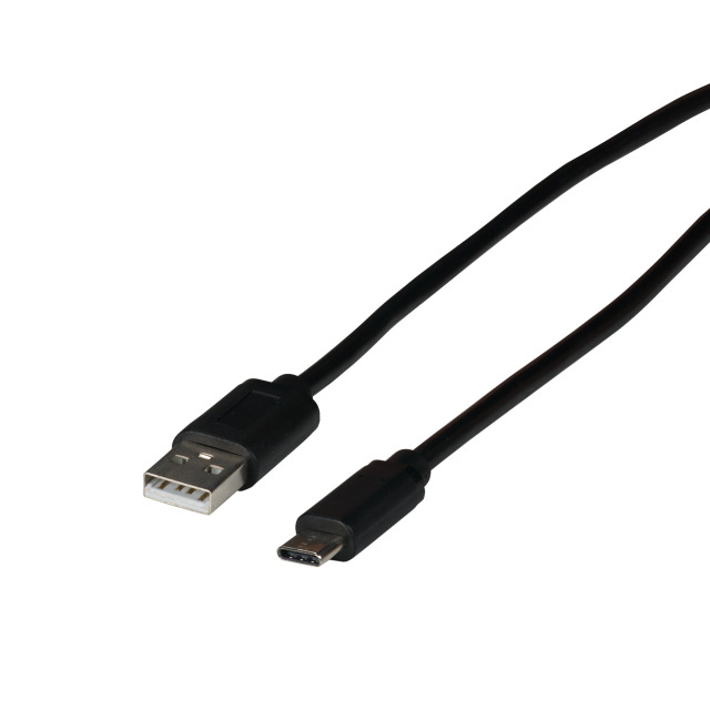 EFB Elektronik EBUSBC-USB20AK.1 USB 2.0 Kabel USB C zu USB A 1 m Schwarz