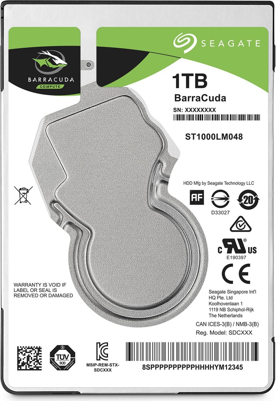 Seagate Barracuda ST1000LM048 1 TB 2.5" HDD SATA 6Gb/s 5400 rpm 128 MB Cache