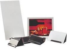 APS Tischkartenhalter, 60 x 45 x 40 mm, silber aus Edelstahl, matt poliert, zum Einstecken von - 1 Stück (36)