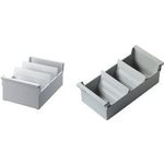 helit Karteitrog A4 quer, lichtgrau Maße: (B)318 x (T)350 x (H)215 mm - 2 Stück (H6201082)