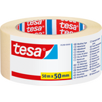 tesa ecoLogo Maler Krepp Universal Papierabdeckband 50 mm x 50 m, zum sauberen Abkleben von geraden Kanten im (05288-00000-03)