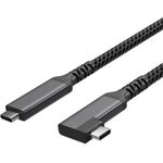Flexline ®-USB-C Ladekabel, USB C Stecker auf USB-C Stecker, 3.2, 90°, 100W PD, Textil, 2m (FL31-75017)