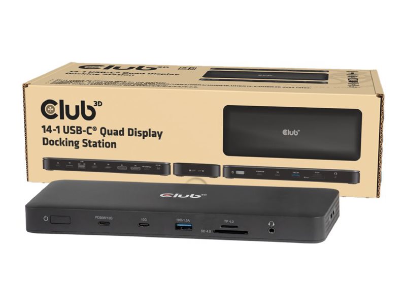 Club 3D CSV-2540 Dockingstation USB-C 4K60Hz PD 100W Schwarz