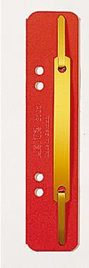 LEITZ Heftstreifen, 35 x 158 mm, Colorspankarton, rot 320 g-qm, Lochung: 60-80 mm, zum Abheften in Ordner (3701-00-25)