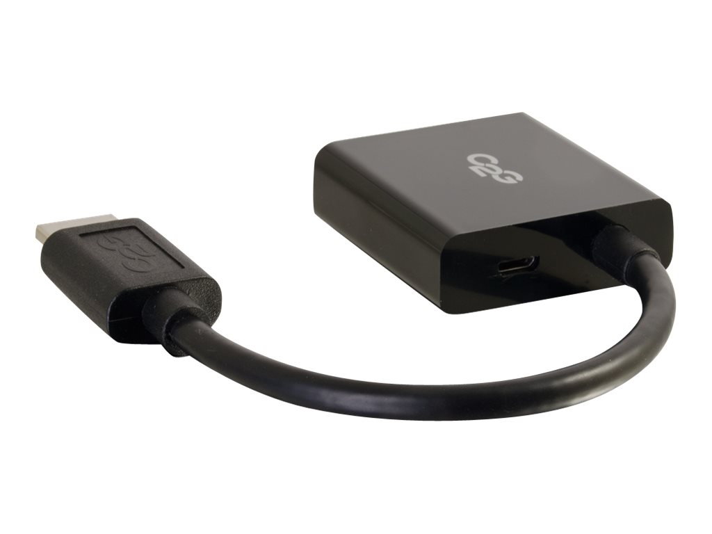 C2G HDMI to VGA Adapter Videokonverter Dongle 1080p Schwarz