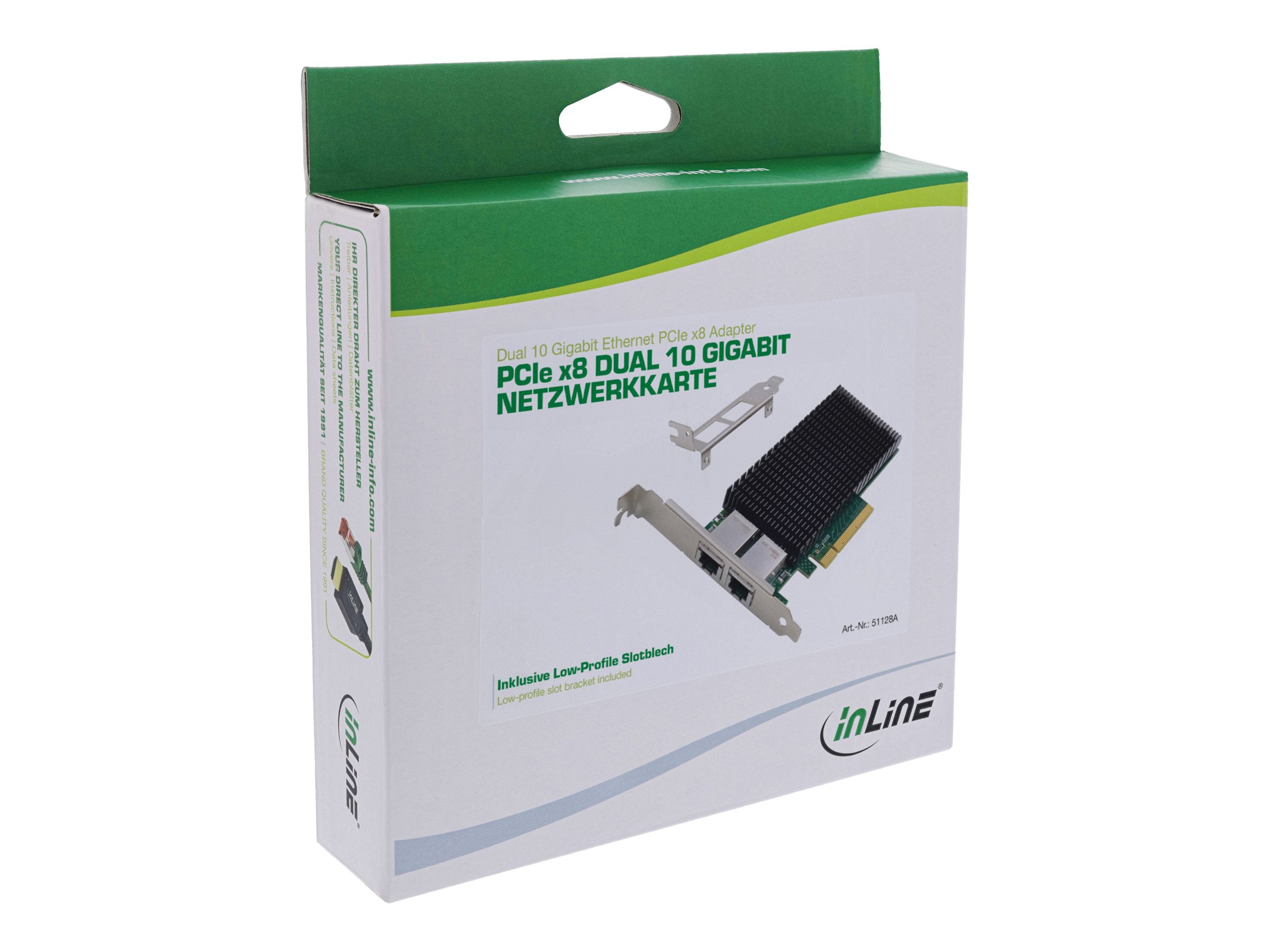 InLine Dual 10-Gigabit Netzwerkkarte 2x 10GBase-T PCIe 2.1 x8