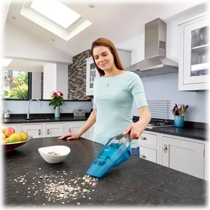 Black & Decker DustBuster WDC215WA Beutellos Blau, Titan