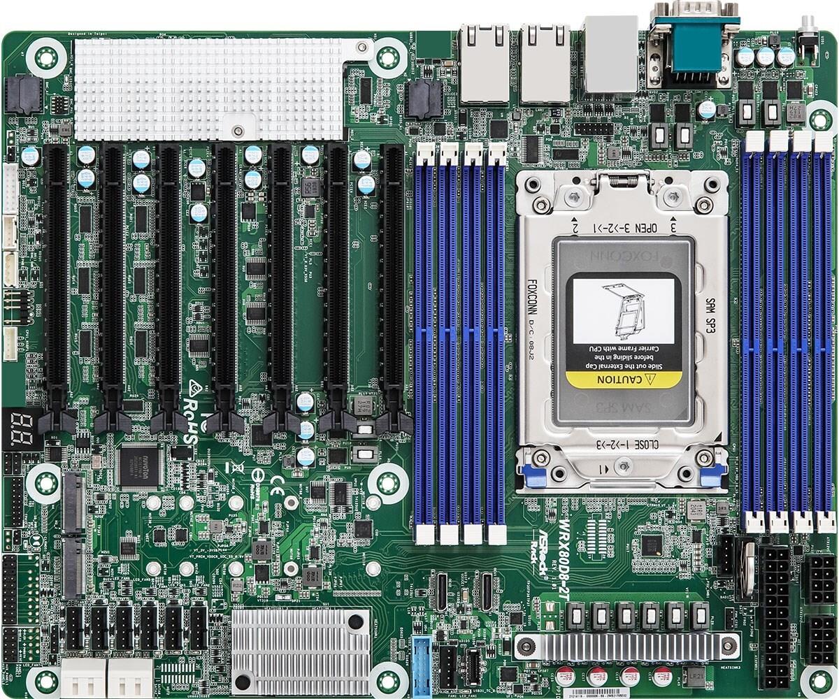 ASRock Rack WRX80D8-2T Mainboard ATX Socket SP3 AMD WRX80
