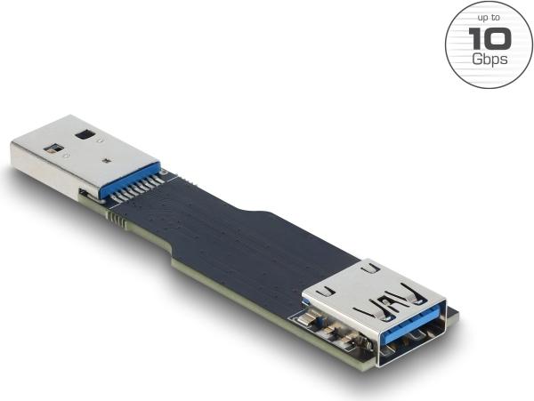 Delock USB 10 Gbps Adapter Typ-A Buchse zu Stecker gerade flach (67419)