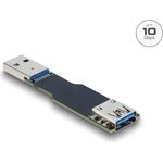 Delock USB 10 Gbps Adapter Typ-A Buchse zu Stecker gerade flach (67419)