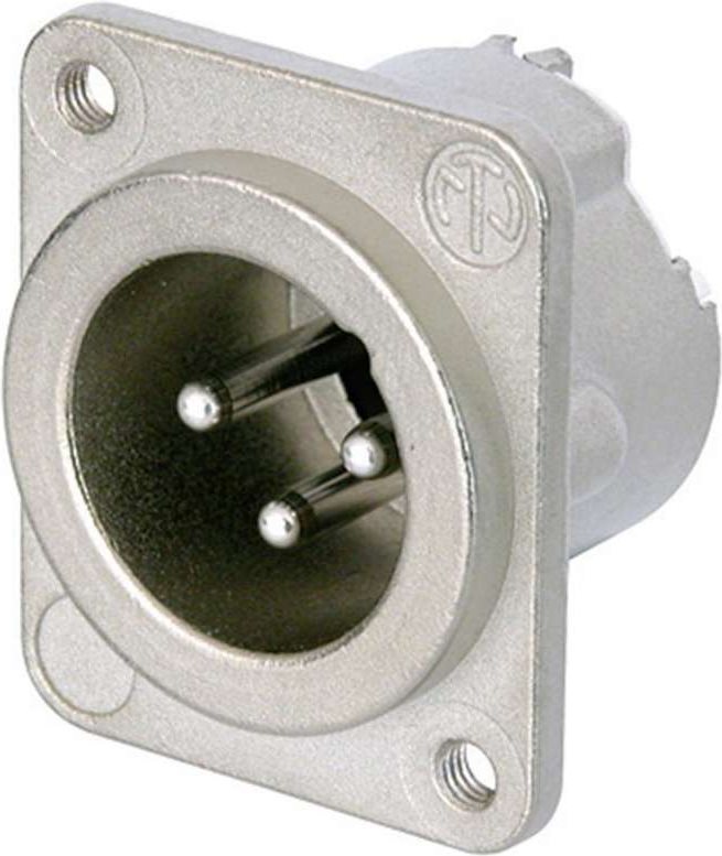 Neutrik XLR-Steckverbinder Flanschstecker, Kontakte gerade Polzahl: 3 Silber NC3MD-LX-M3 1 St. (NC3MD-LX-M3)