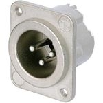 Neutrik XLR-Steckverbinder Flanschstecker, Kontakte gerade Polzahl: 3 Silber NC3MD-LX-M3 1 St. (NC3MD-LX-M3)