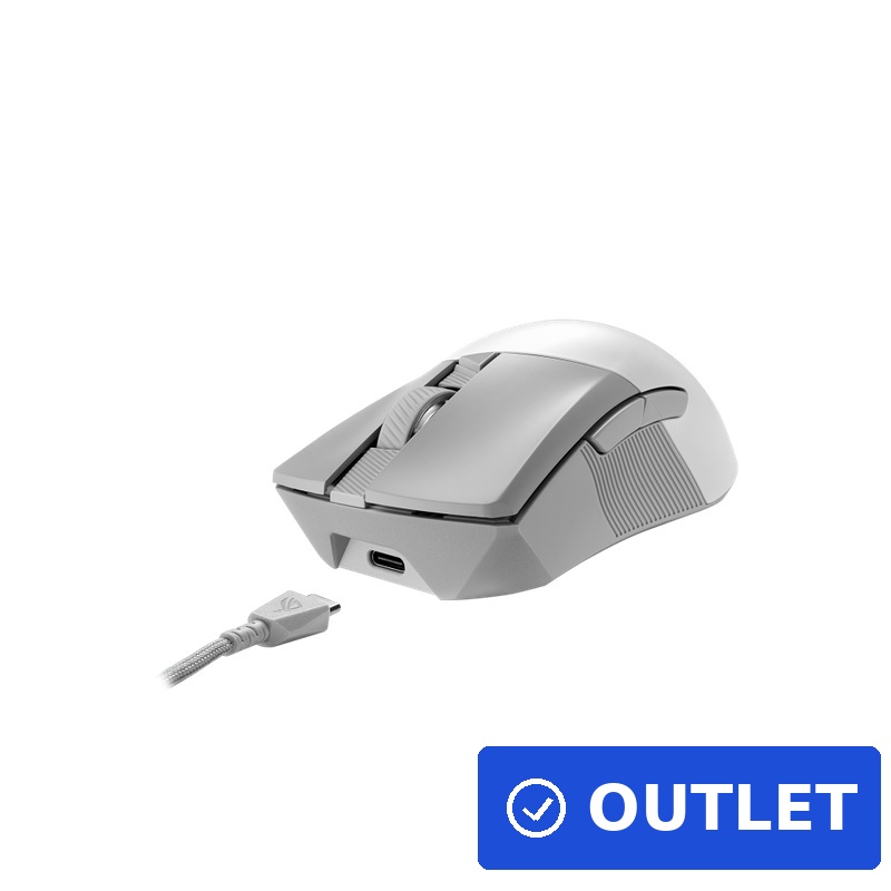 ASUS ROG Gladius III Wireless Aimpoint White Maus rechts RF Wireless + Bluetooth + USB Type-A Optisch 36000 DPI (90MP02Y0-BMUA10) (B-Ware)