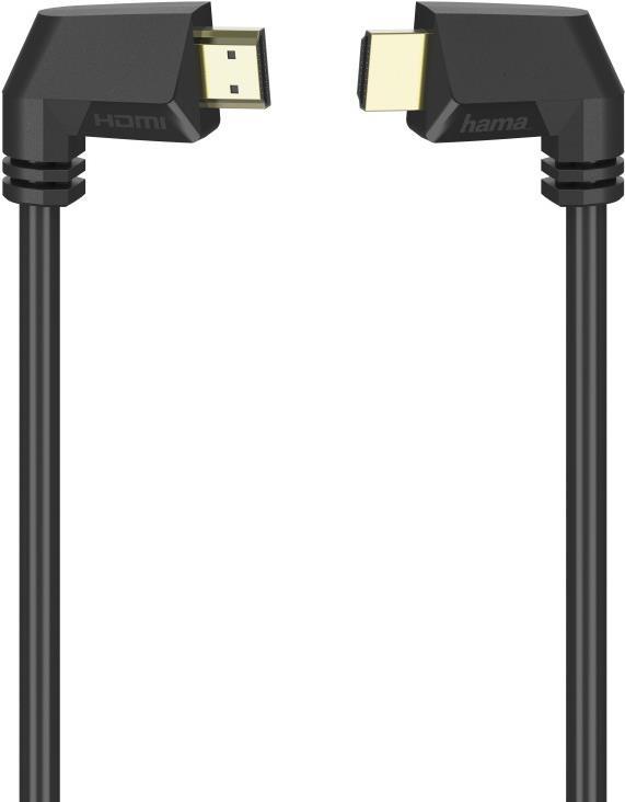 Hama High Speed HDMI™-Kabel, Stecker - Stecker, 90°, Ethernet, vergoldet, 1,5 m (00205022)