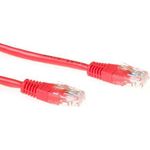 ACT Red 1 meter U/UTP CAT6 patch cable with RJ45 connectors. Cat6 u/utp red 1.00m (IB8501)