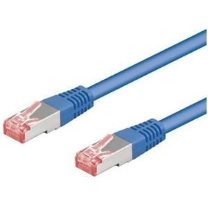 Wentronic Goobay CAT 6 Patchkabel, S/FTP (PiMF), Blau, 0.5 m - CCA Kupfergemisch (95462)