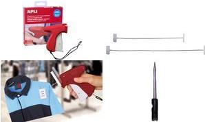 agipa Anschießpistole zur Warenkennzeichnung, rot/weiB standard, aus Kunststoff, mit Nadel, Nadel Durchmesser: - 1 Stück (101545)